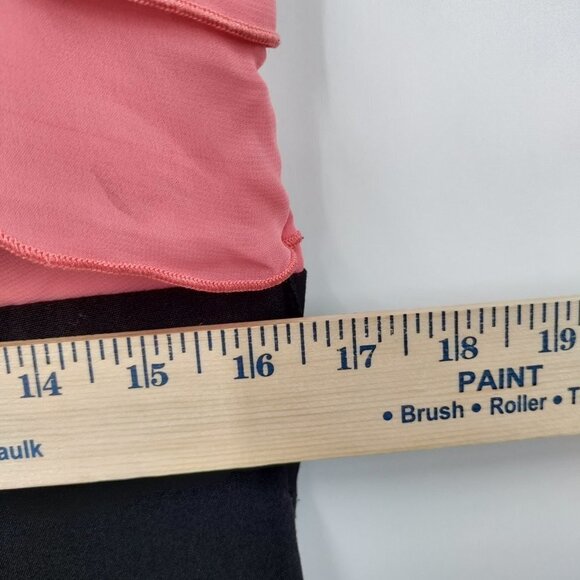 IZ Byer Flutter Sleeve Ruffled Colorblock Bodycon Mini Dress Small Women Pink - Picture 13 of 15